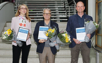 2022 winners (from left): Silje Fjellgård Jørgensen, Håvard Danielsen (main award) and Geir Ringstad